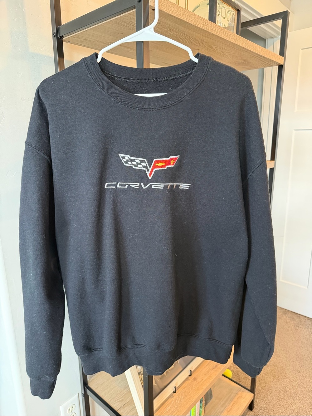 Men's Black Corvette Crewneck Sweatshirt